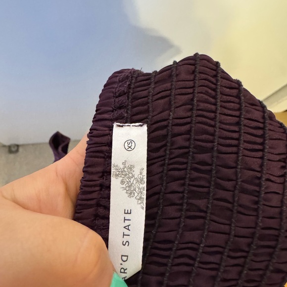 Women's Altar’d State Satin Burgundy Crop Top - Picture 9 of 10